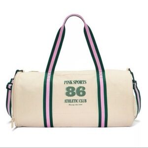 New! PINK Victoria’s Secret athletic club 86 Duffel Bag canvas 2523